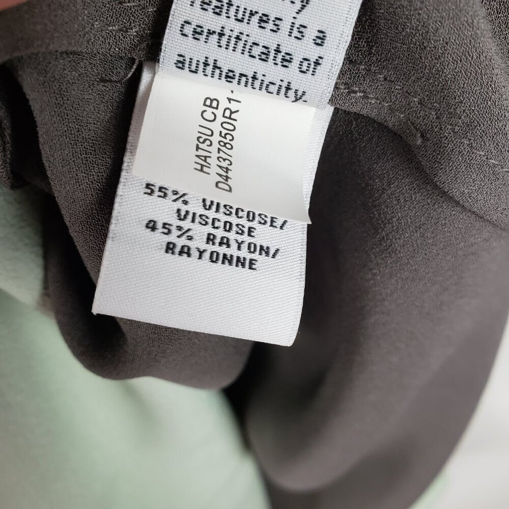 Diane von Furstenberg Hatsu CB Layered Silk Crepe de Chine Shirt Dress Womens L - Picture 10 of 12